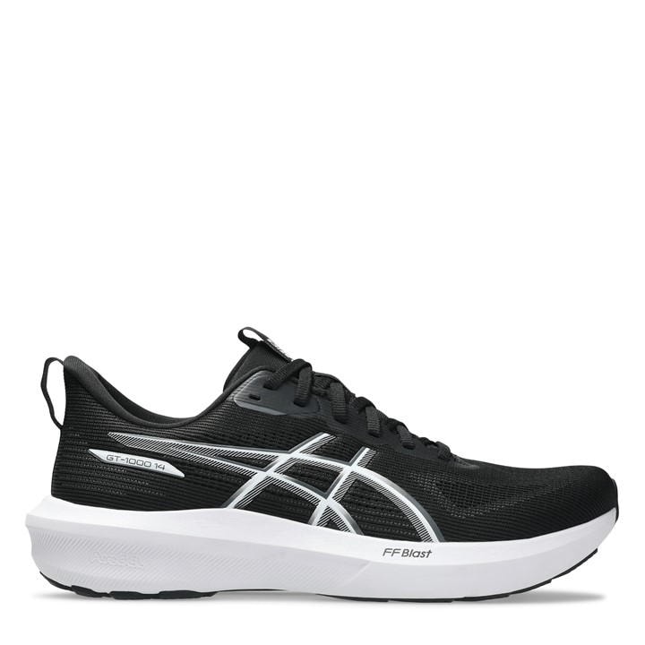 Asics Men's Black Gt-1000 14 Road Running Shoes in Size 8, Sports Direct