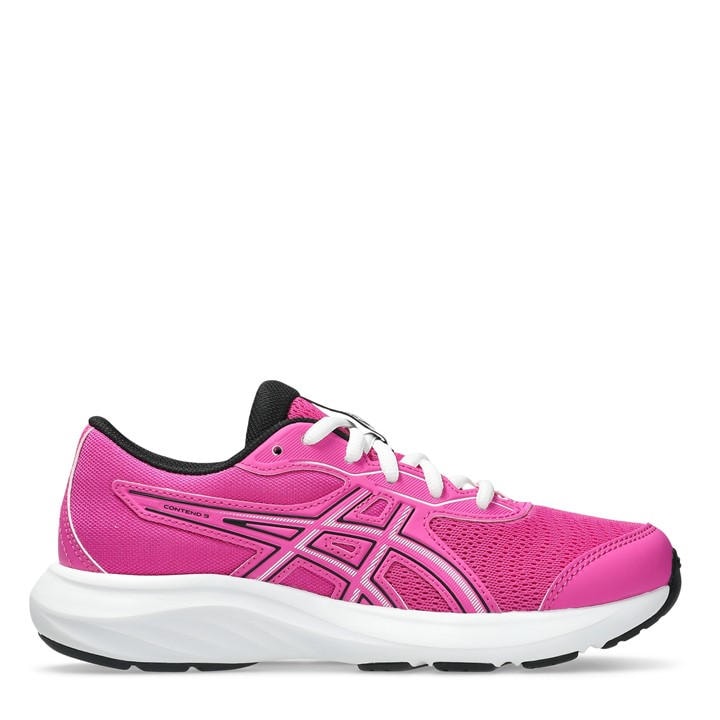 Asics  Kids Pink Contend 9 Gs Kids Road Running Shoes in Size 5, Sports Direct