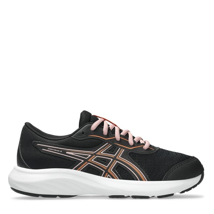 Asics  Kids Black Contend 9 Gs Kids Road Running Shoes in Size 6, Sports Direct