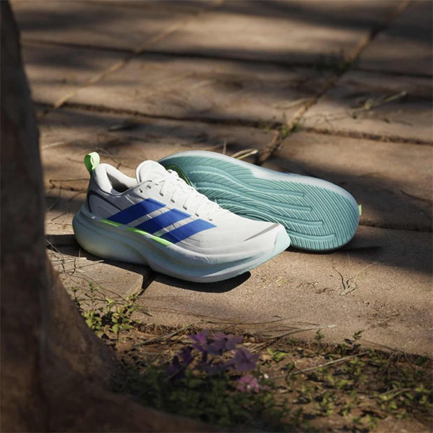 White/Blue/Lime - adidas - Supernova Glide Mens Running Shoes