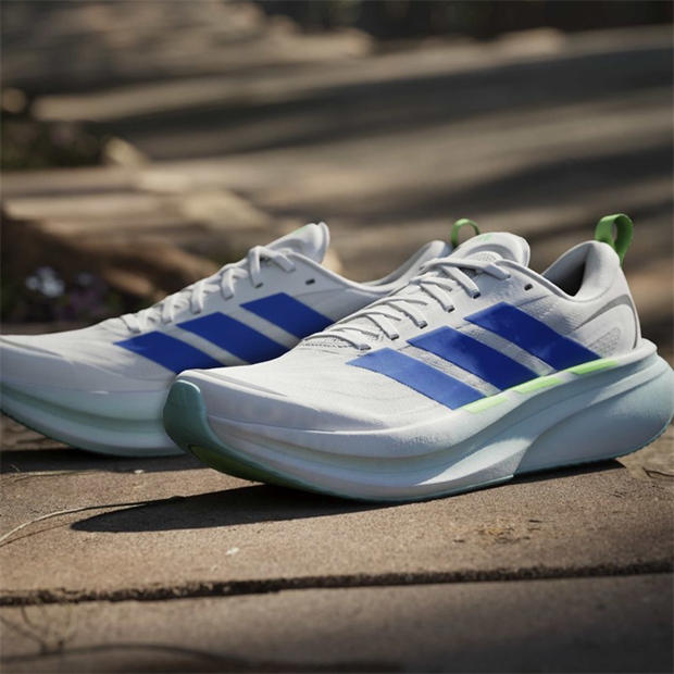 White/Blue/Lime - adidas - Supernova Glide Mens Running Shoes