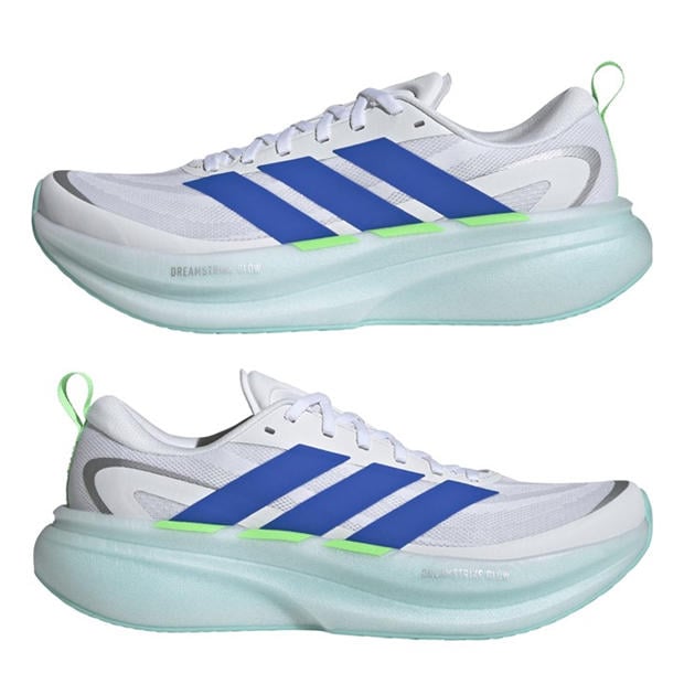 White/Blue/Lime - adidas - Supernova Glide Mens Running Shoes