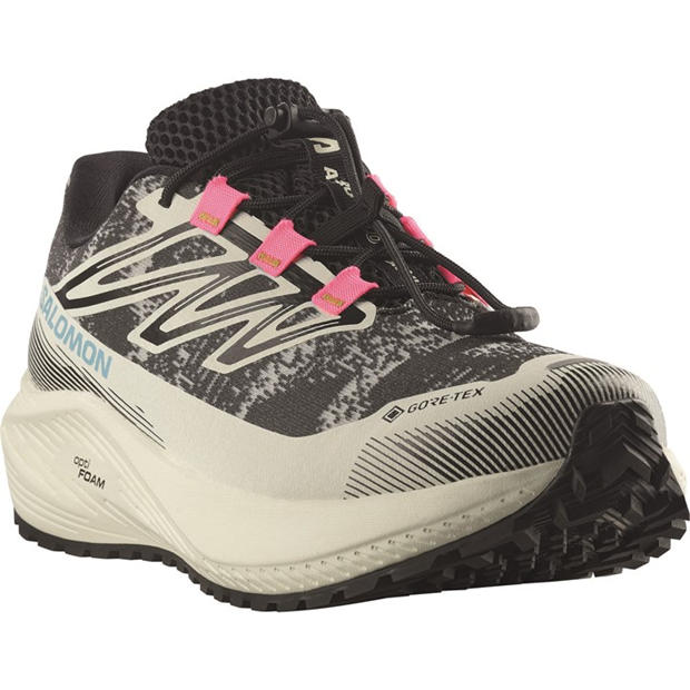 Vanilla/Black - Salomon - Aero Flow Gravel GTX Trail Running Shoes Womens