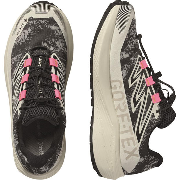 Vanilla/Black - Salomon - Aero Flow Gravel GTX Trail Running Shoes Womens