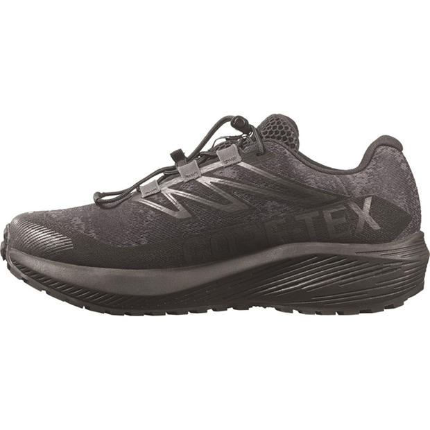 Black/Black - Salomon - Aero Flow Gravel GTX Trail Running Shoes Womens