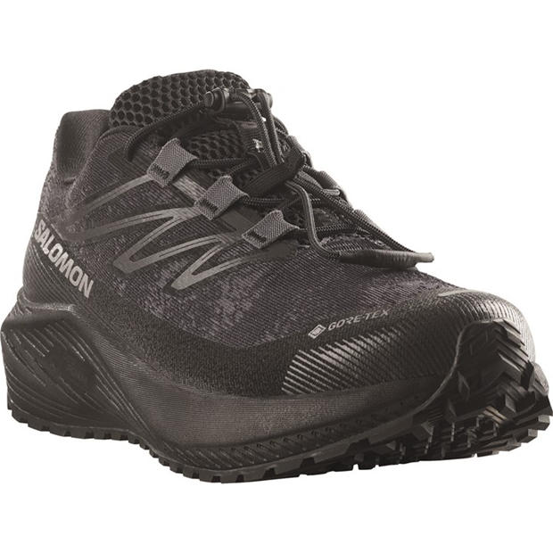 Black/Black - Salomon - Aero Flow Gravel GTX Trail Running Shoes Womens