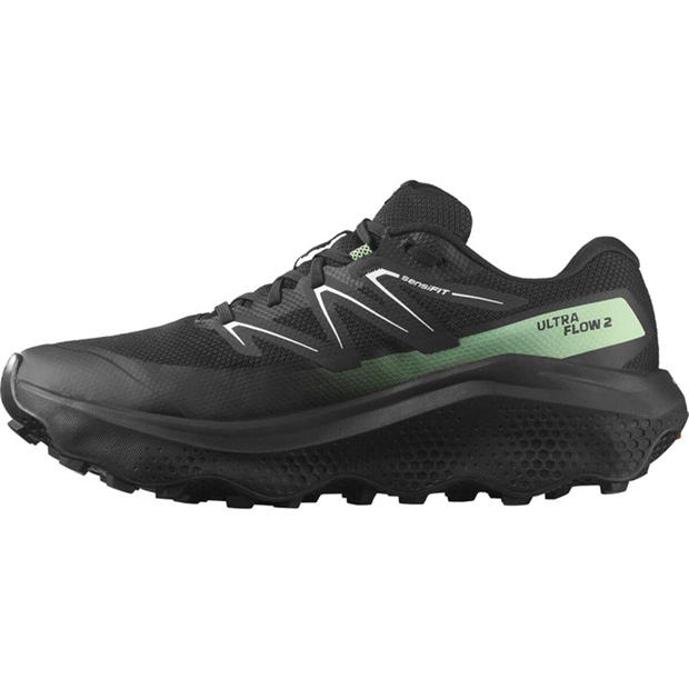 Black/Patin - Salomon - Shoes Ultra Flow 2 Gtx Black/Black/Patin Trail Running Mens