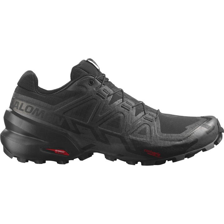 Salomon Men's Black Speedcross 6 Trail Running Shoes in Size 9.5, Sports Direct