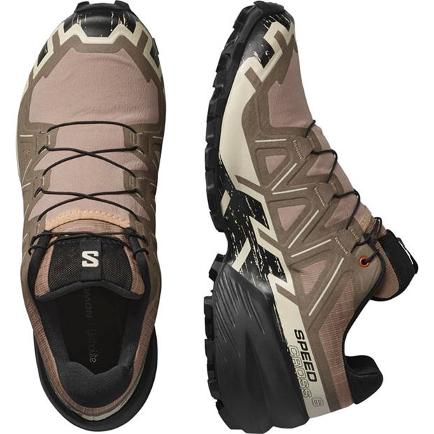 Natrual/Black - Salomon - Speedcross 6 Trail Running Shoes Mens