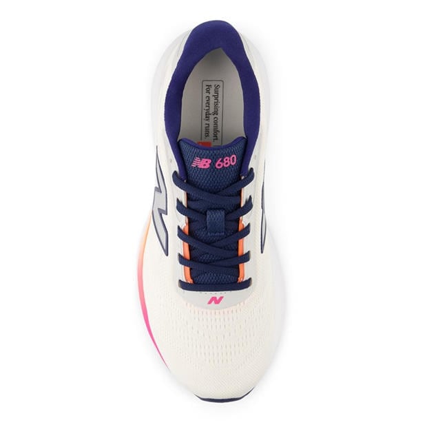 White/Pink Heat - New Balance - NB Fresh Foam 680 Road Running Shoes Womens