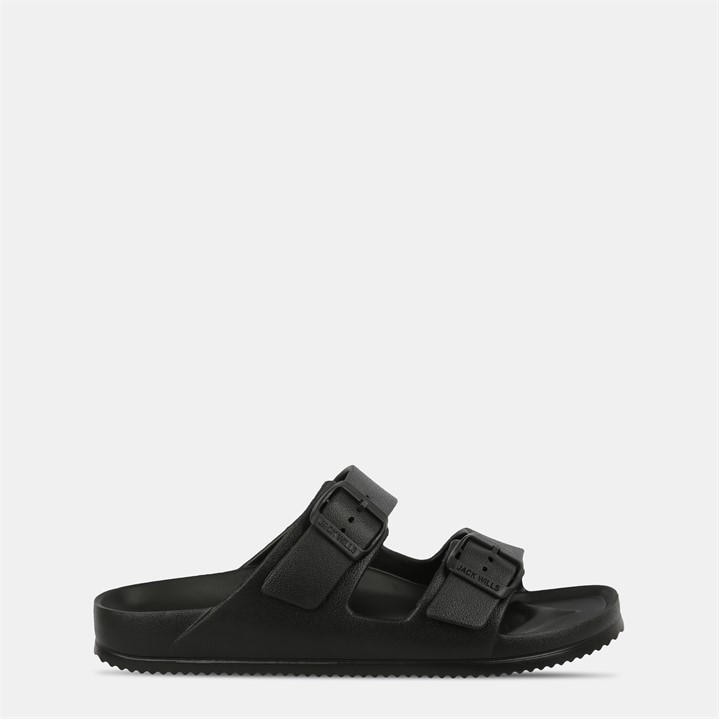 Jack Wills Men's Black Two Strap Sandals in Size 11, Sports Direct