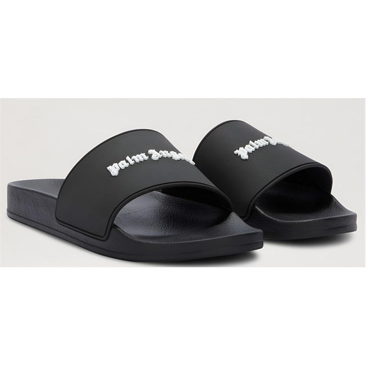 Palm Angels Men's Black Classic Logo Pool Sliders in Size 6, Sports Direct