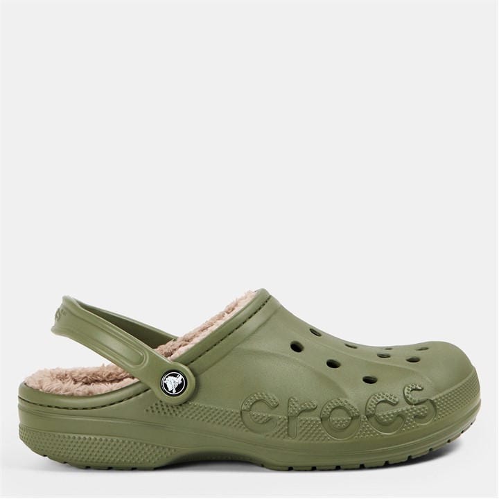 Crocs Men's Green Baya Lined Mule Slippers in Size 8, Sports Direct