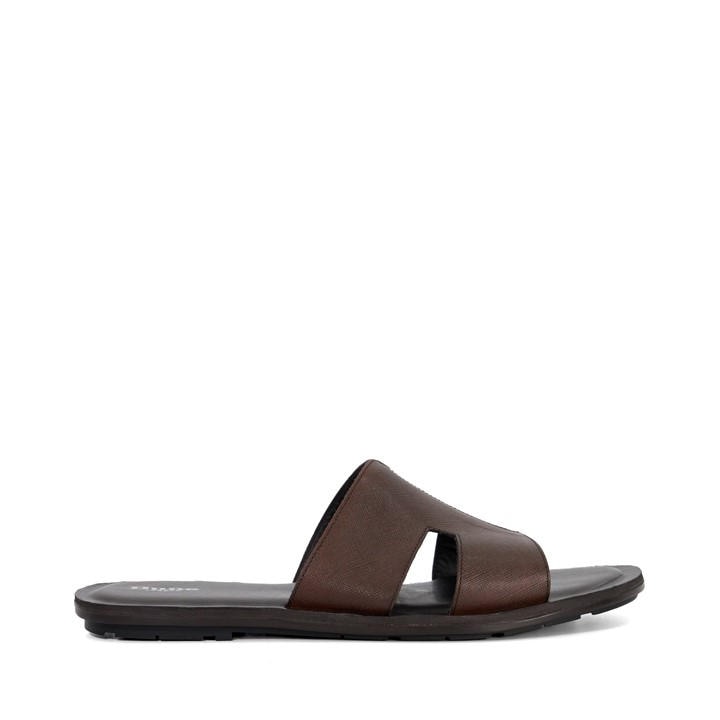 Dune London Men's Brown Itos Leather Flat Sandals in Size 9, Sports Direct