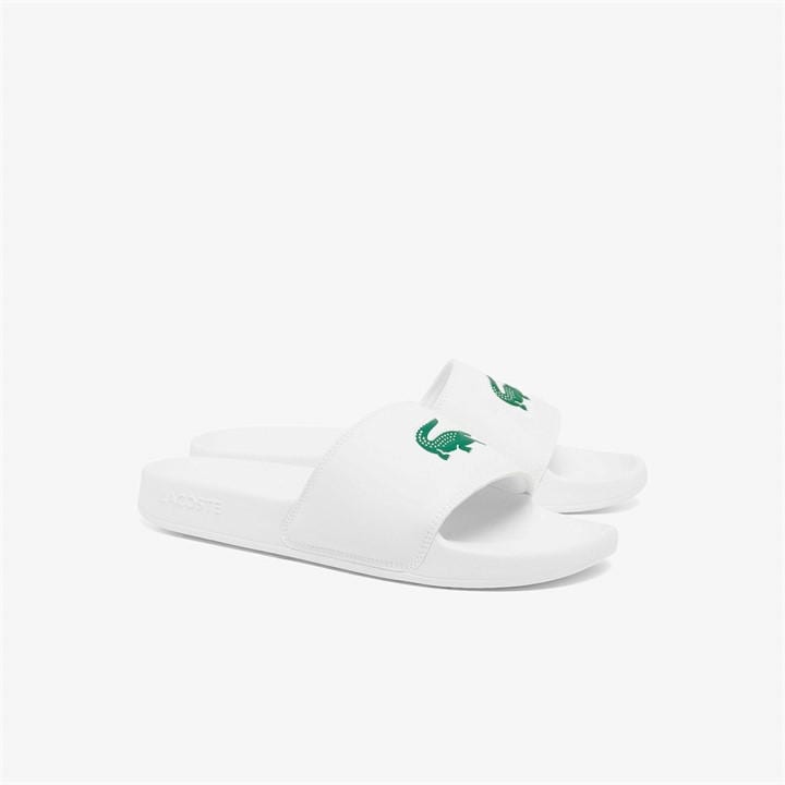 Lacoste Men's White Serve Pool Slides in Size 9, Sports Direct