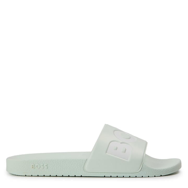 Boss Men's Grey Comfy Slider Sandals With Logo Detail (Aryeh) in Size 12, Sports Direct