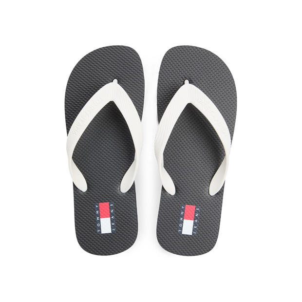 Black/Ecru - Tommy Jeans - Women's Flip Flops