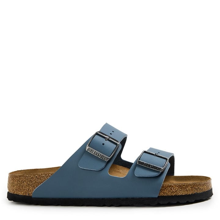 Birkenstock Men's Grey Contoured Footbed Adjustable Flat Sandals in Size 9, Sports Direct