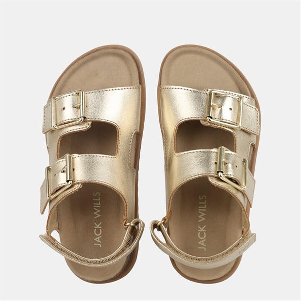 Gold - Jack Wills - Kids' Slip On Flat Sandals