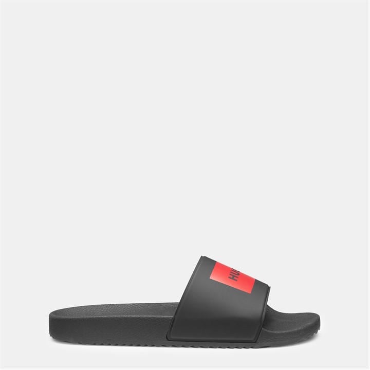 Hugo Men's Black Iconic Sliders With Logo Detail in Size 9, Sports Direct