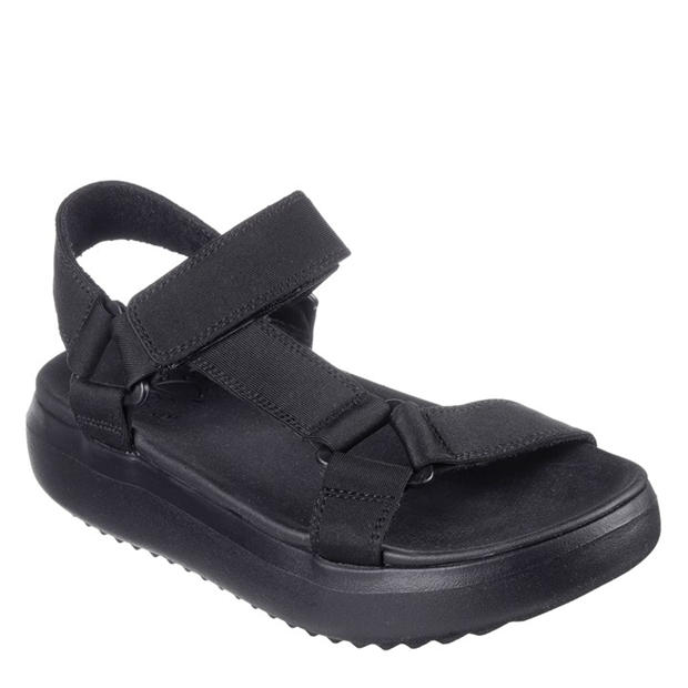 Black/Black - Skechers - Pop Ups 3.0 Flat Sandals Womens