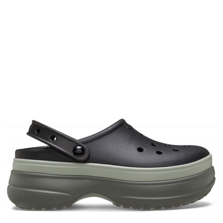 Crocs Women's Black Classic Stacked Clogs in Size 6, Sports Direct