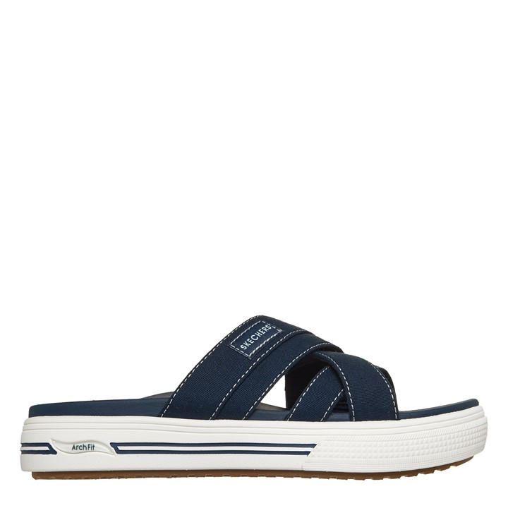 Skechers Women's Blue Arch Fit Arcade Flat Sandal in Size 4, Sports Direct