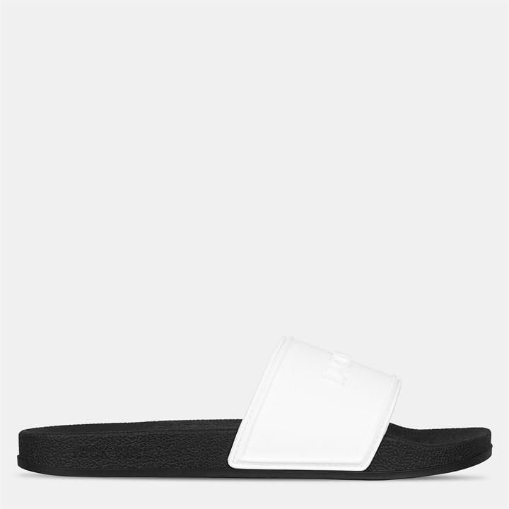 Jack Wills  White Logo Sliders Mens in Size 11, Sports Direct