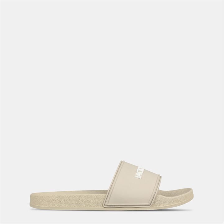 Jack Wills  White Logo Sliders Mens in Size 11, Sports Direct