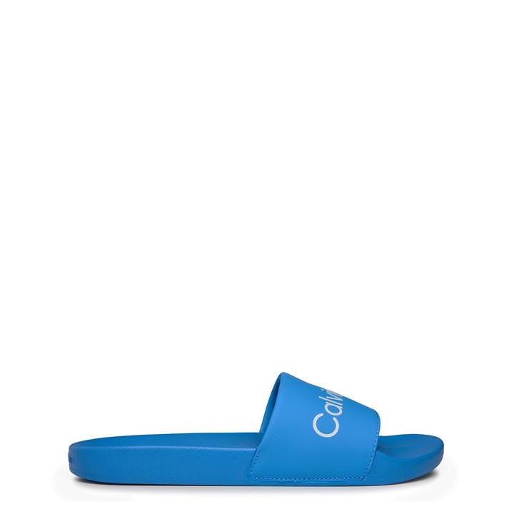 Calvin Klein Men's Blue Logo Sliders Size 11