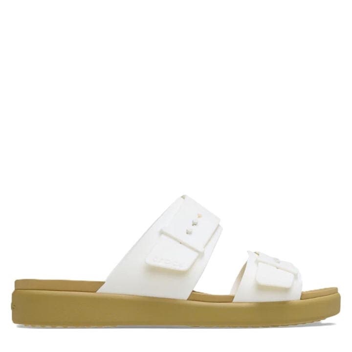 Crocs Women's Grey Brklyn Bkl Low Flat Sandals in Size 3, Sports Direct