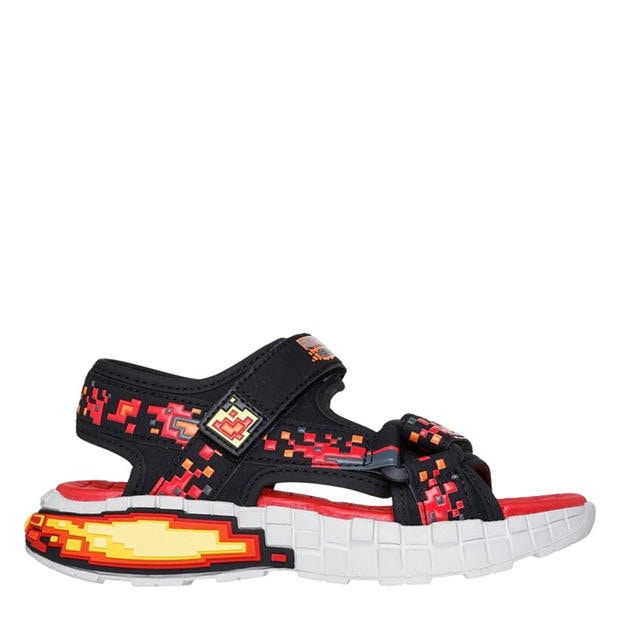 Black/Red - Skechers - Mega-Splash 4k Sports Sandals Boys
