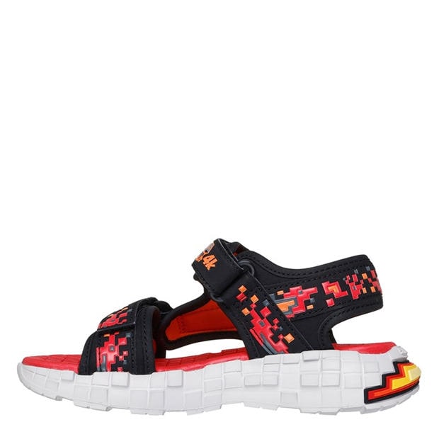 Black/Red - Skechers - Mega-Splash 4k Sports Sandals Boys
