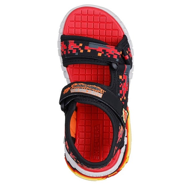 Black/Red - Skechers - Mega-Splash 4k Sports Sandals Boys