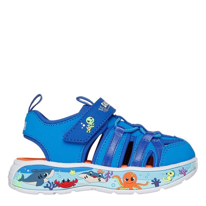 Skechers Boys Blue Fisherman Sandal W Thematic Midsole Sports Sandals in Size C9, Sports Direct