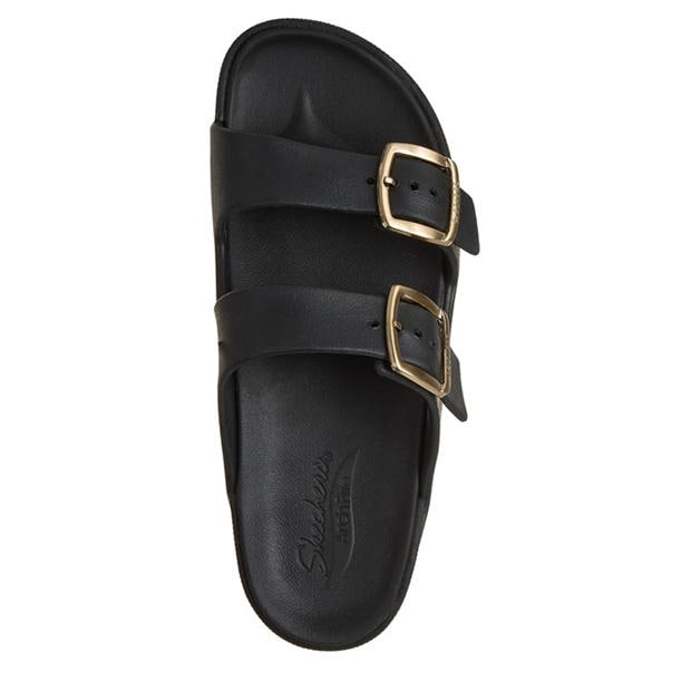 Black - Skechers - Womens Flat Sandals