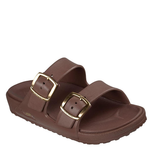 Chocolate - Skechers - Womens Flat Sandals