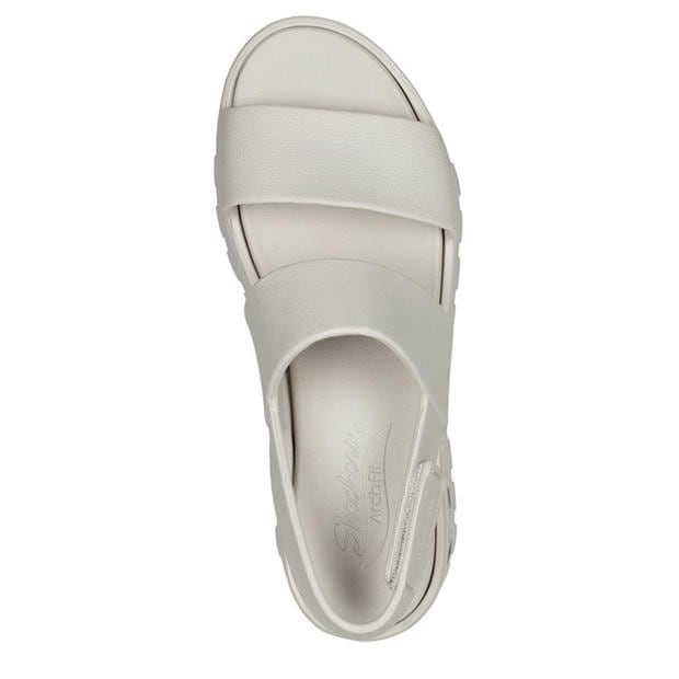 Natural - Skechers - Arch Fit Footsteps Flat Sandals Womens