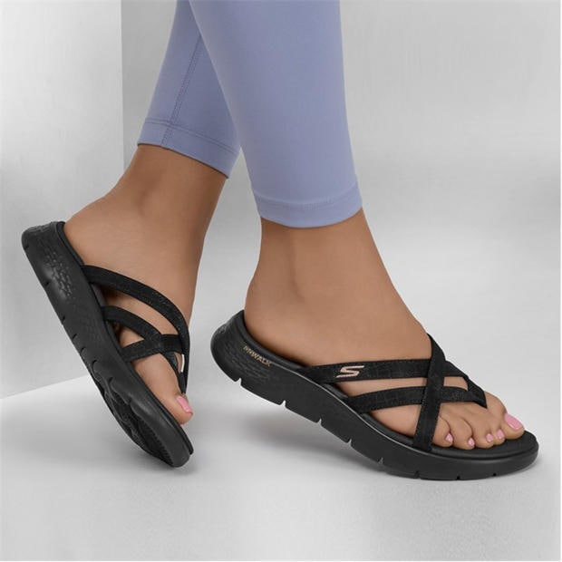 Black - Skechers - Women's Flat Sandals