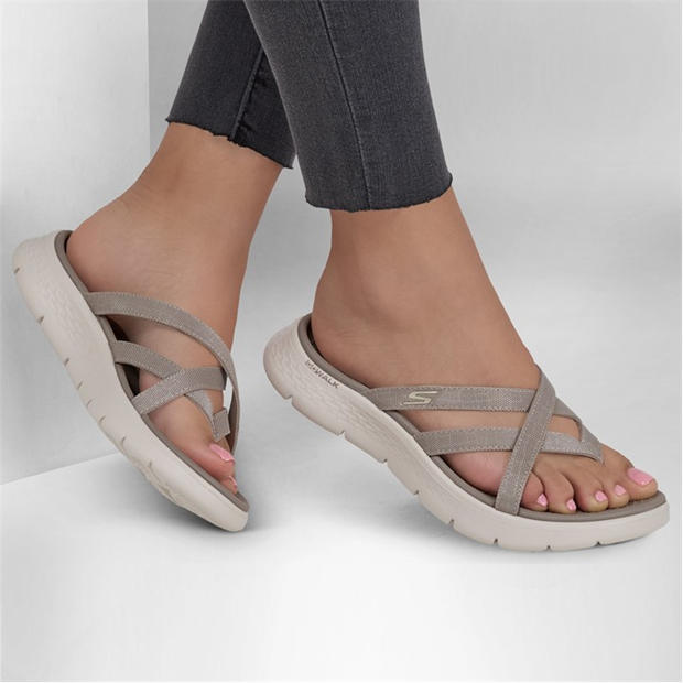 Taupe - Skechers - Women's Flat Sandals