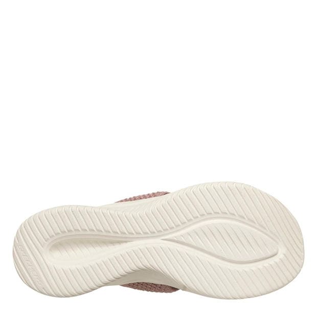 Mauve Knit - Skechers - Women's Flat Sandals