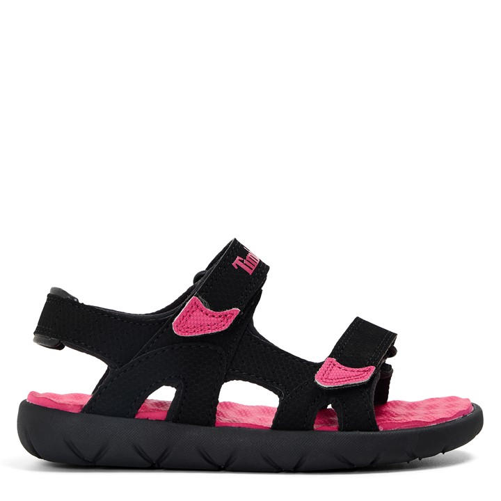 Timberland  Kids Black ' Backstrap Flat Sandals in Size C13, Sports Direct