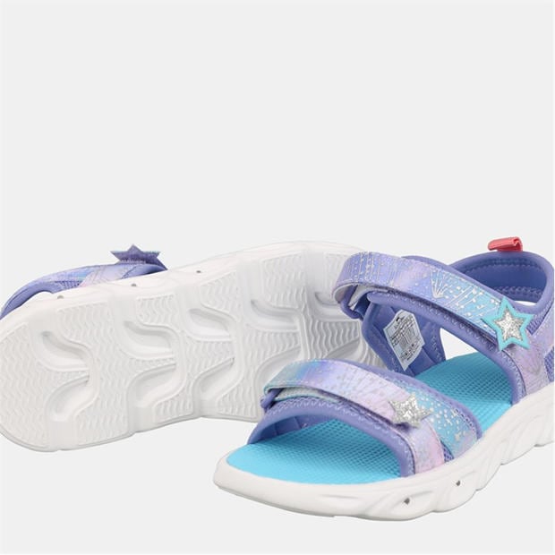 Lilac Stars - Slazenger - Light Up Sole Sandals Juniors