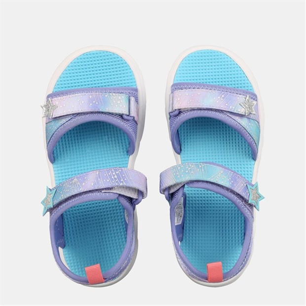 Lilac Stars - Slazenger - Light Up Sole Sandals Juniors