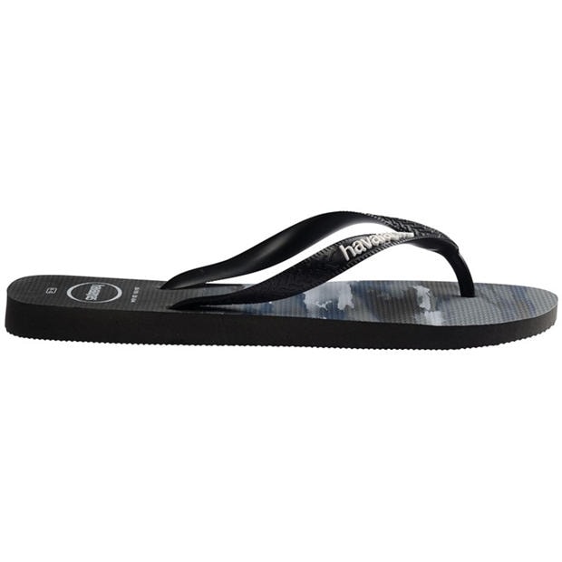 Black/White - Havaianas - Men's Top Camu Black Flip Flops