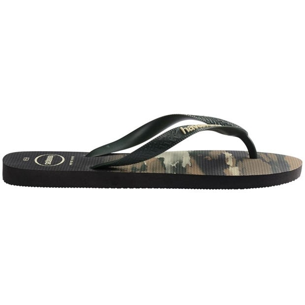 Black//Olive - Havaianas - Men's Top Camu Black Flip Flops