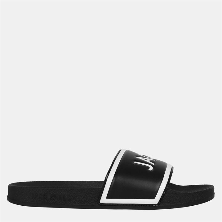 Jack Wills Men's Black Jack Logo Sliders in Size 7.5, Sports Direct