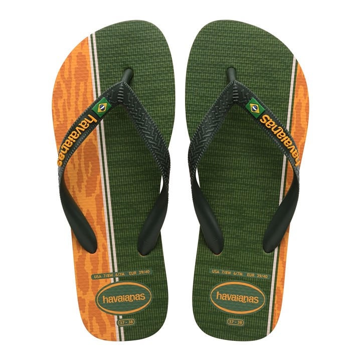 Havaianas Men's Green Flip Flops in Size 11, Sports Direct