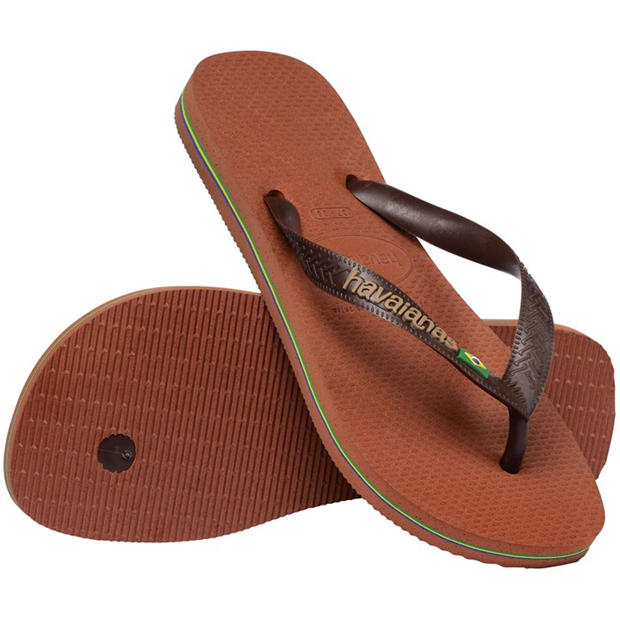 Rust/Coffee - Havaianas - Brasil Logo Flip Flops