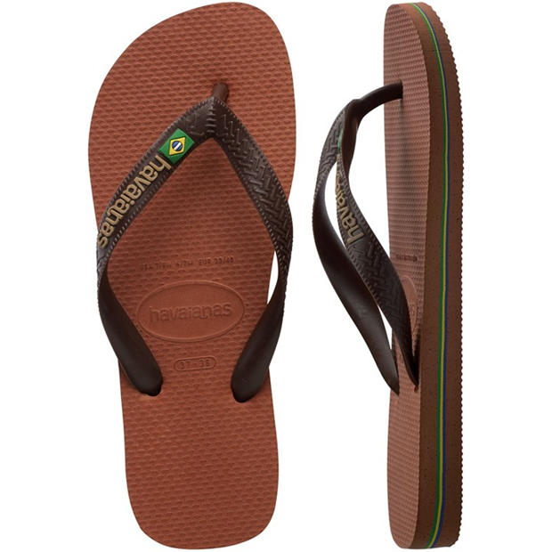 Rust/Coffee - Havaianas - Brasil Logo Flip Flops